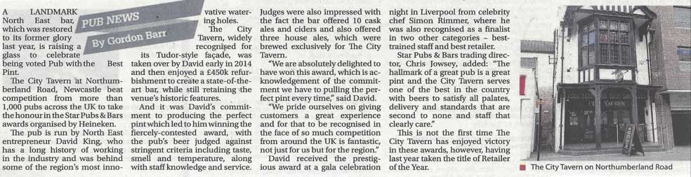 City Tavern The Evening Chronicle