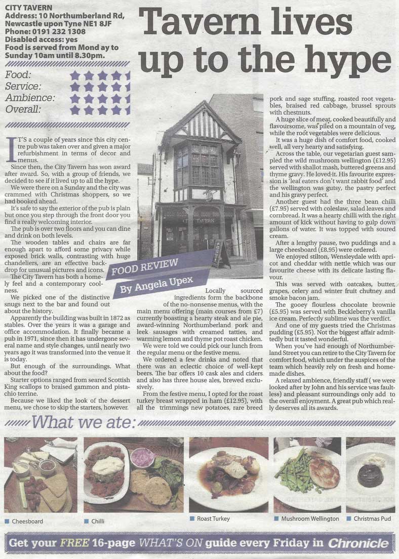 City Tavern The Evening Chronicle