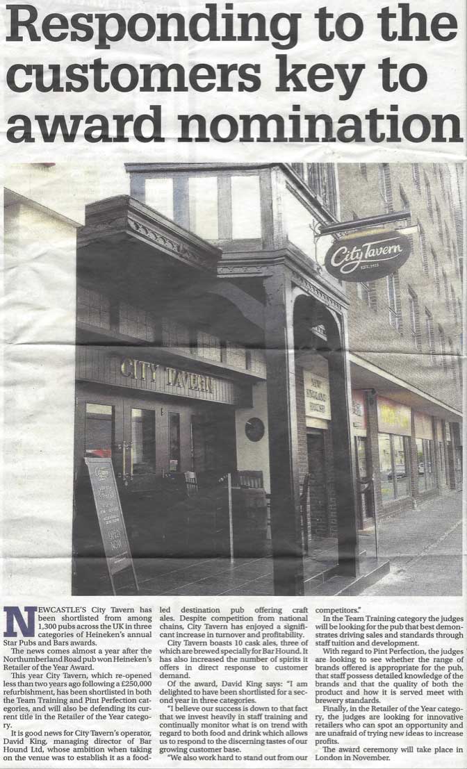 City Tavern The Evening Chronicle